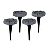 Lampadaire solaire Kian en gris, design moderne et élégant
