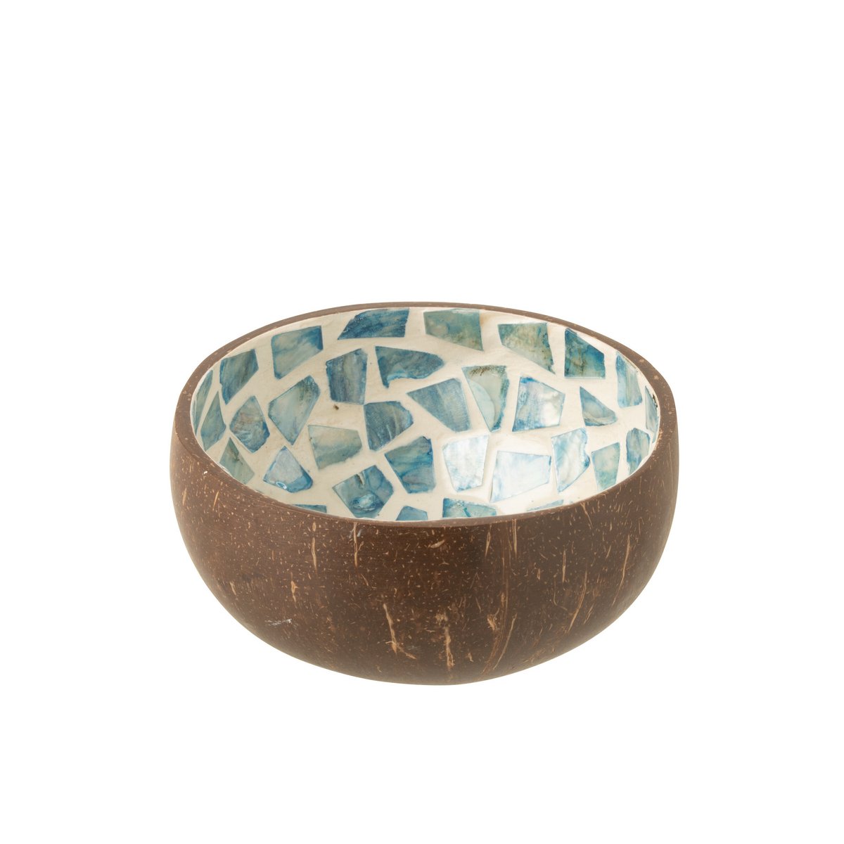 Bol Coco Mosaïque de J-Line, couleur bleu, design élégant et bohème