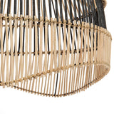 Le Pendentif Rayé - Noir Naturel - M