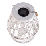 Détail du rotin naturel de la lampe solaire Korbinian