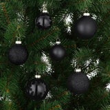 Set de boules de Noël Boules en verre Noir