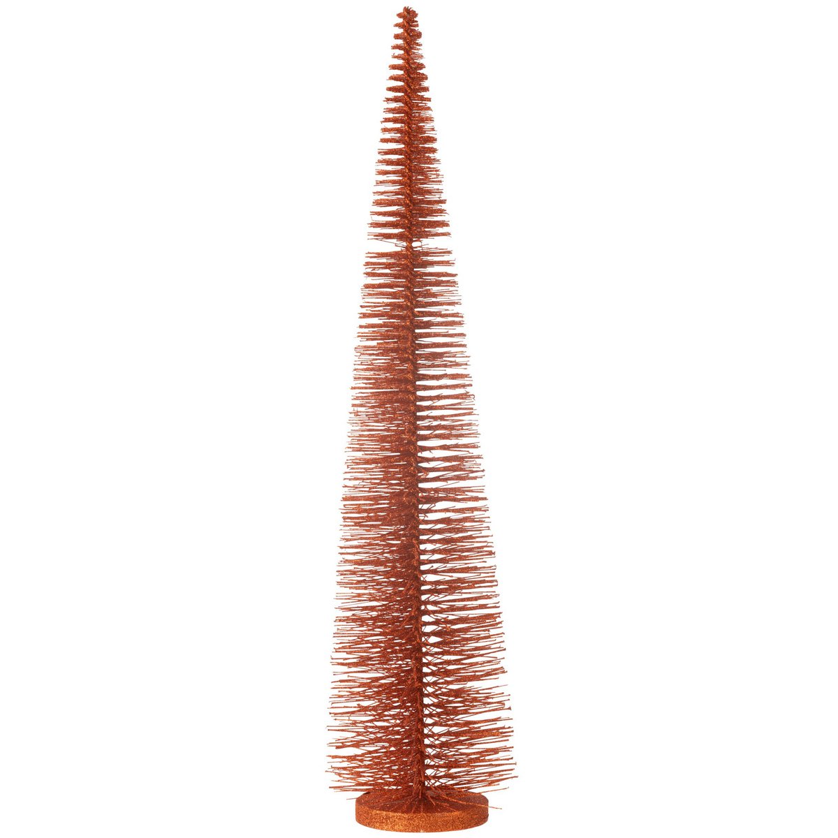 J-Line décoration sapin de Noël paillettes - plastique - cuivre - grand