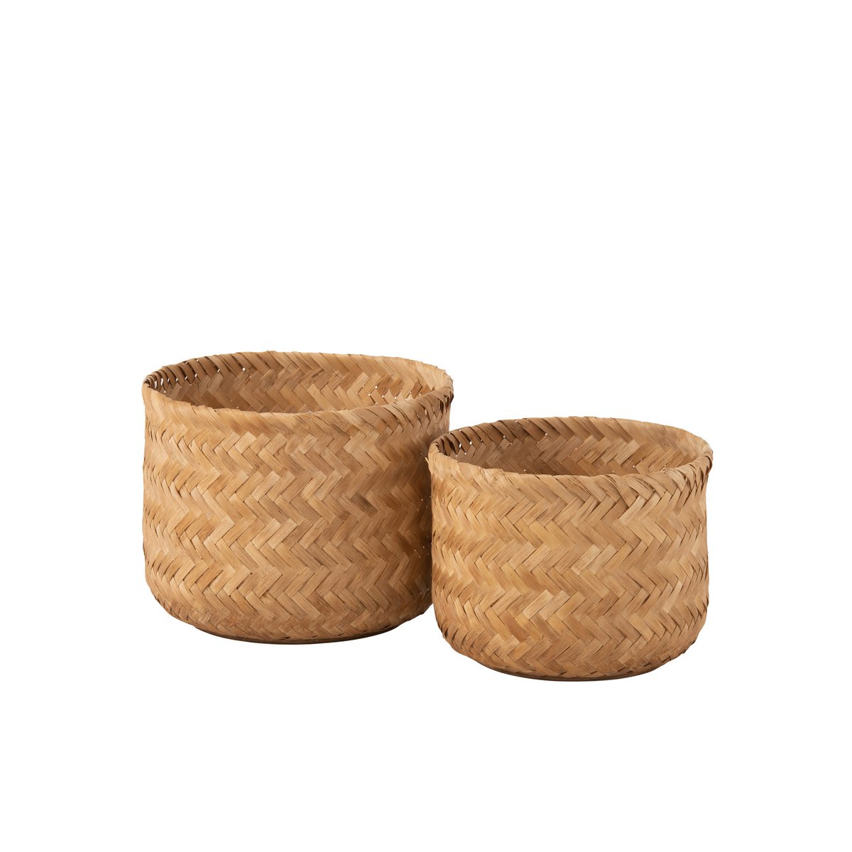Panier J-Line en bambou naturel, lot de 2, vue d'ensemble