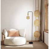 Lampe debout "modo" en métal en noir, versions en or, prise E27, lampe de table pour salon, salle à manger, cuisine, couloir, couloir ou bureau, 150 haut