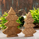Decof Figure Tree 2er Set Wooden Figure H23 / 20cm Master Box Decoration de Noël en 16 parties Wood Mango