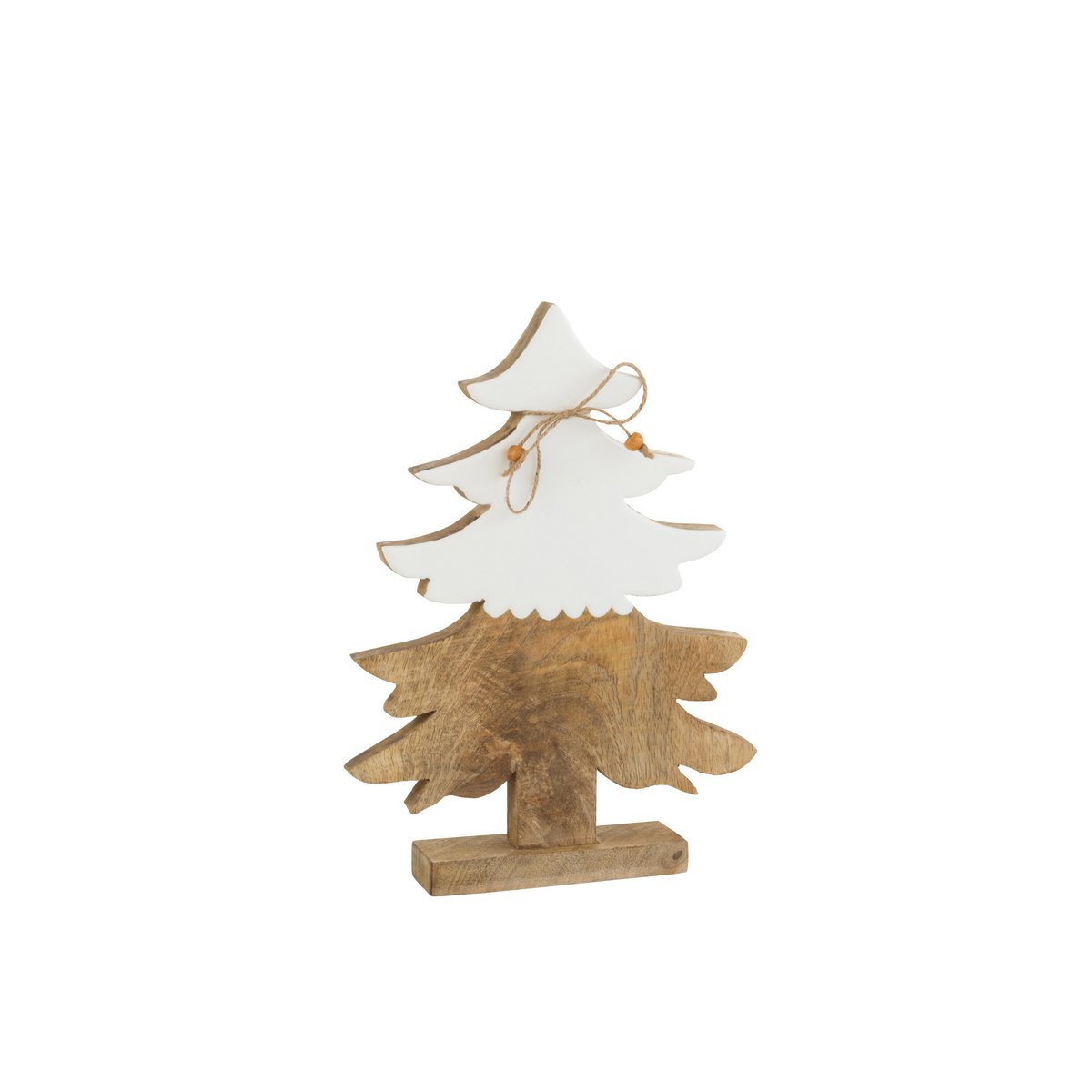 Détail de la corde en bois J-Line, parfaite pour une décoration de Noël raffinée.