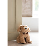 Butée de porte J-Line Chien - polyrésine - beige