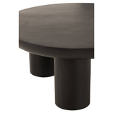 Table basse J-Line Trio en bois noir - angle supérieur