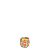 Bougeoir J-Line Sunset en verre orange sur fond blanc
