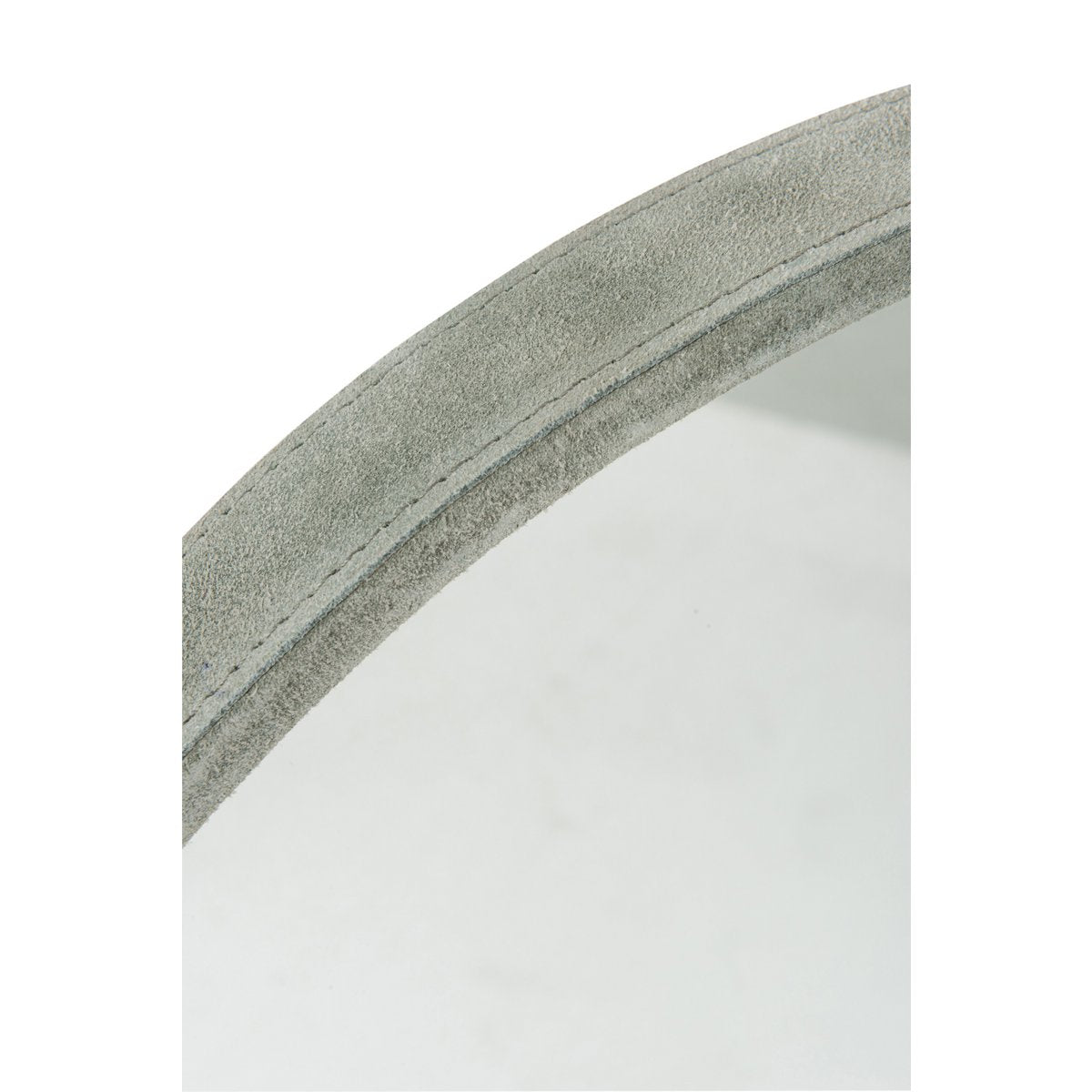Détail du cuir vert du miroir J-Line Round