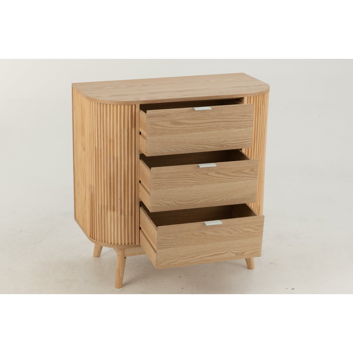 Armoire J-Line en bois naturel avec accessoires