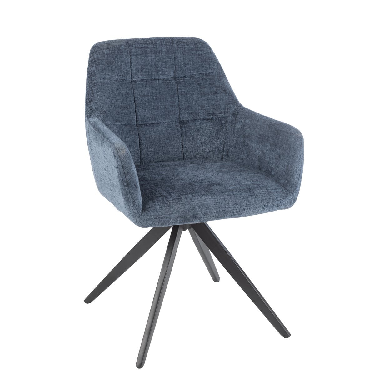 Chaise Louna de J-Line, design moderne en fer et acrylique bleu