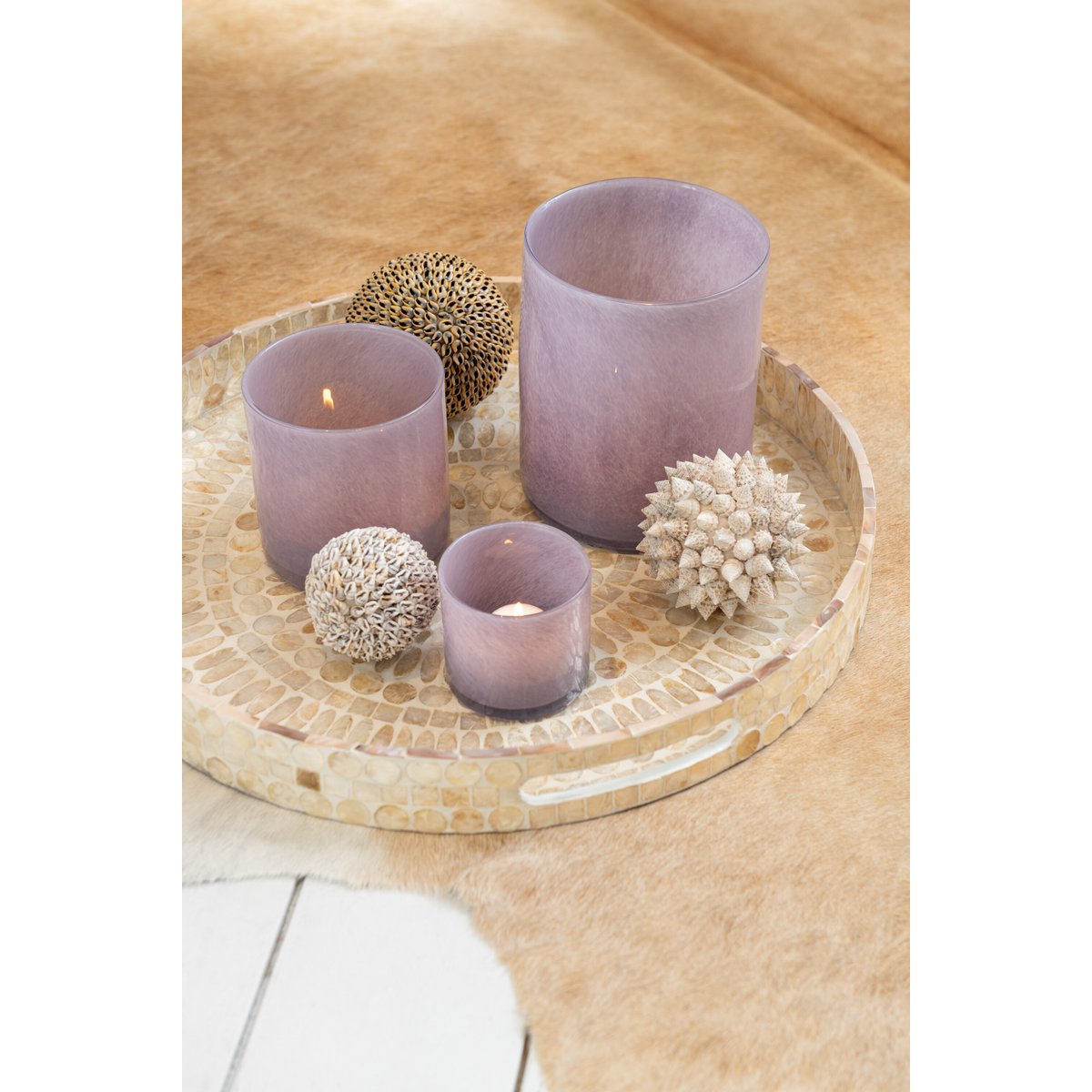 Photophore J-Line Jade, gros plan sur la texture du verre
