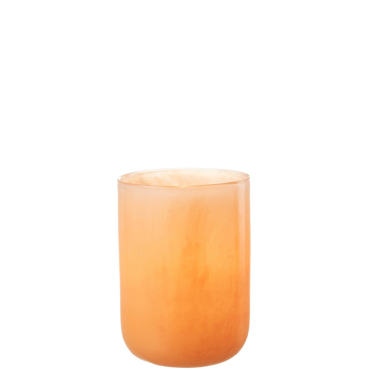 Vase Corrie J-Line en verre corail, vue de face
