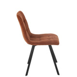 J-Line Clark Chaise de Salle à Manger Métal/Polyester Rouille