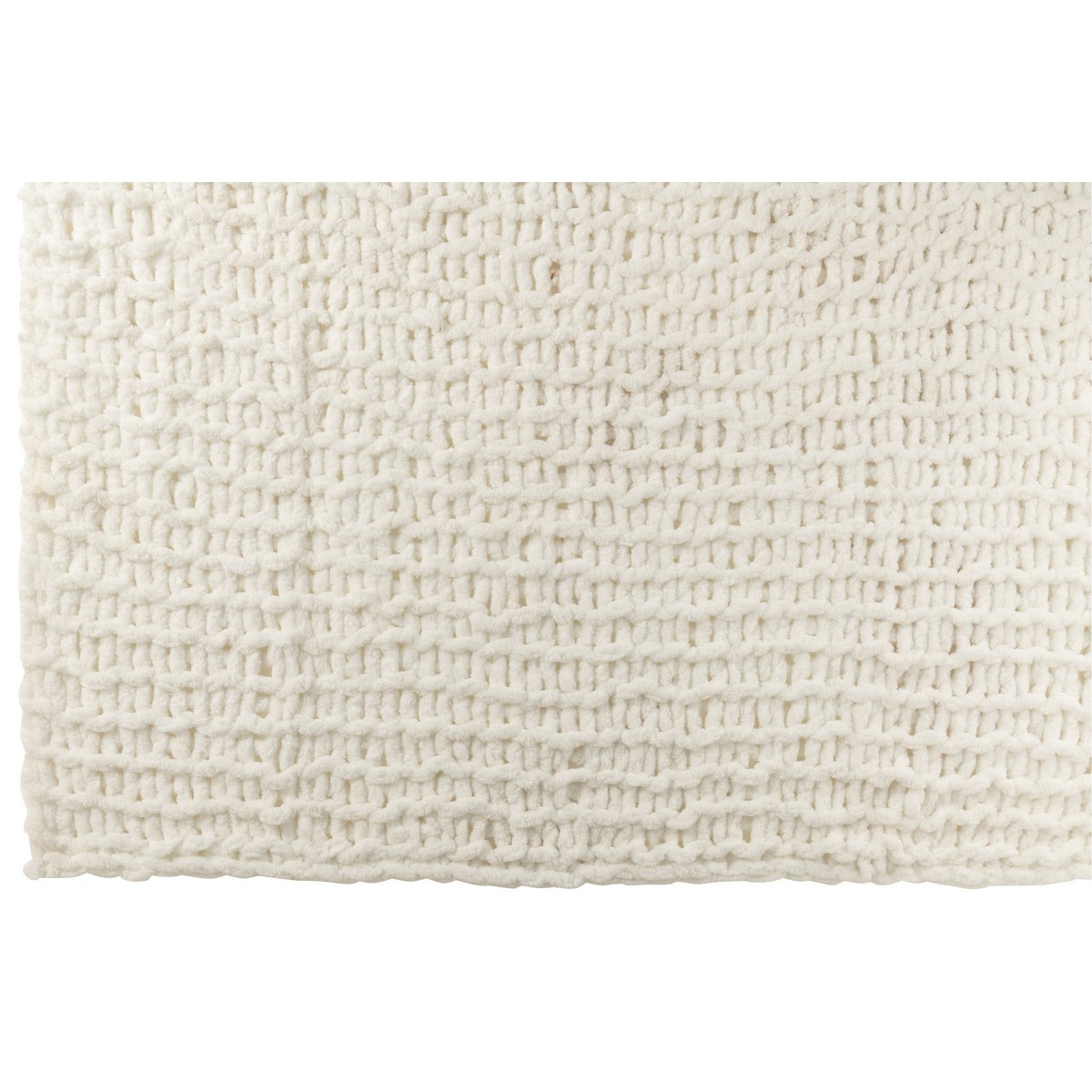 Couverture J-Line tricotée en coton rose et blanc, élégante et douillette