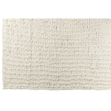 Couverture J-Line tricotée en coton rose et blanc, élégante et douillette