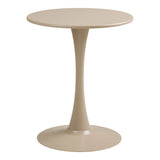 Table Bistro Meira en acier taupe avec vue de face