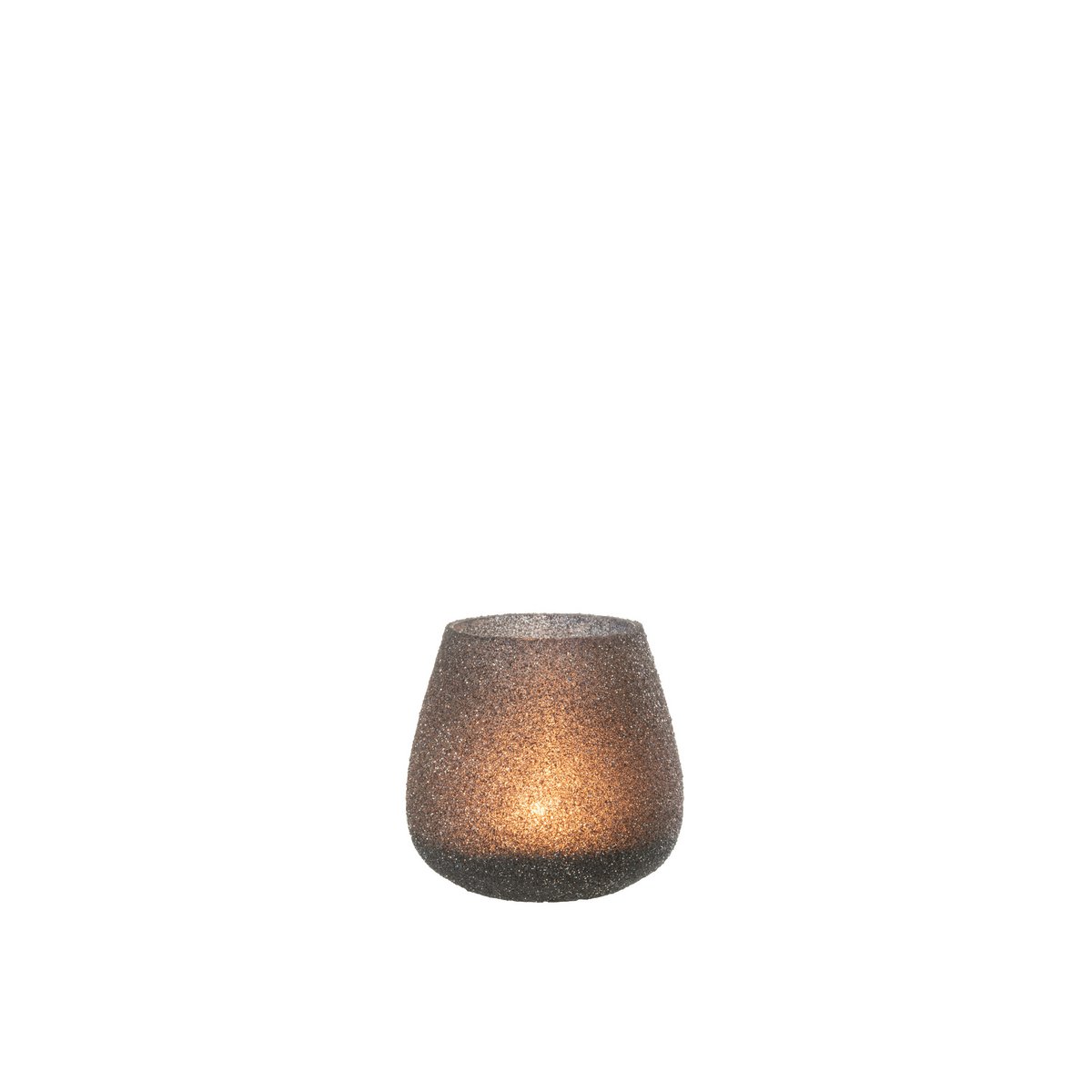 Lanterne J-Line Glitter en verre mauve, détail de la base
