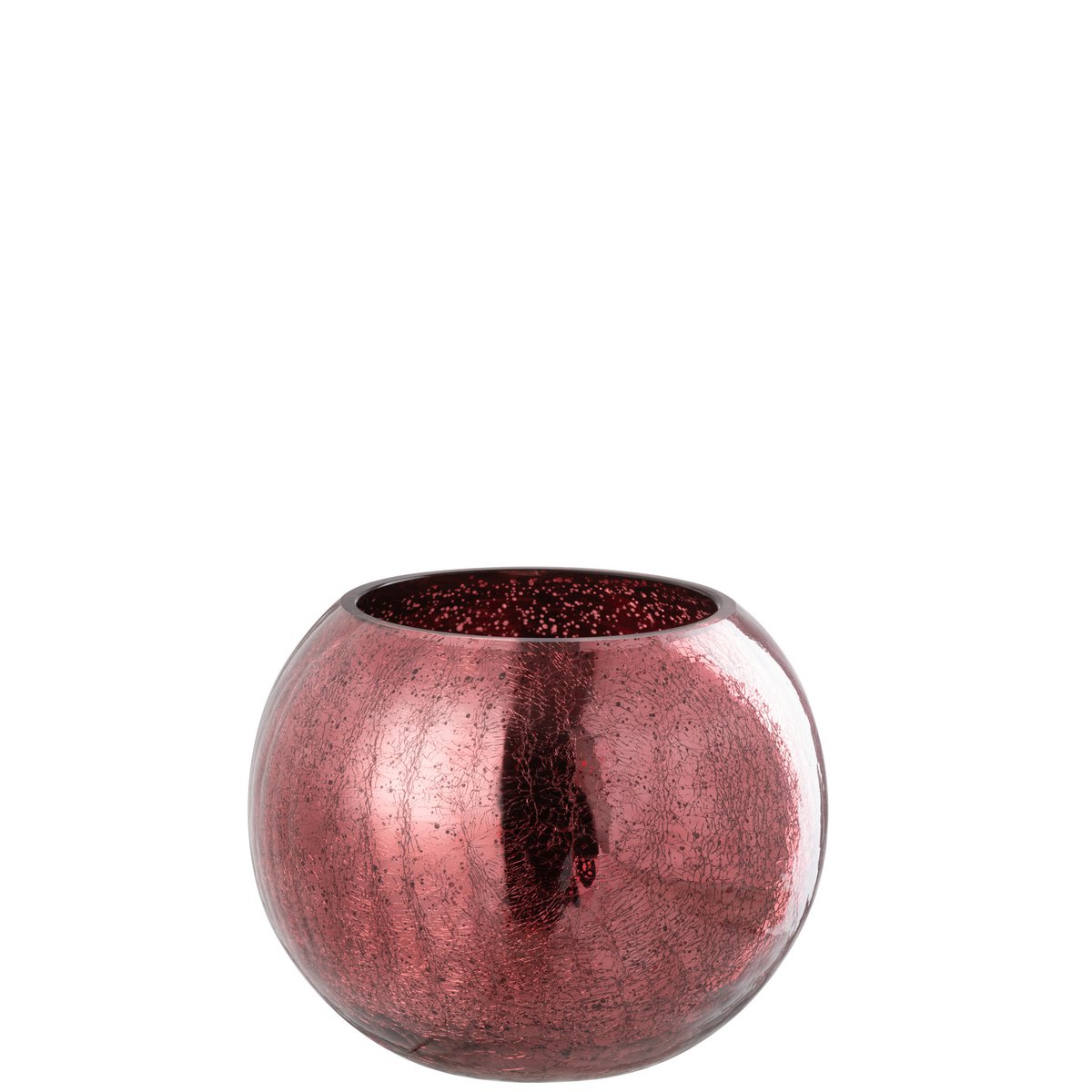Photophore J-Line, détail du verre craquelé rose