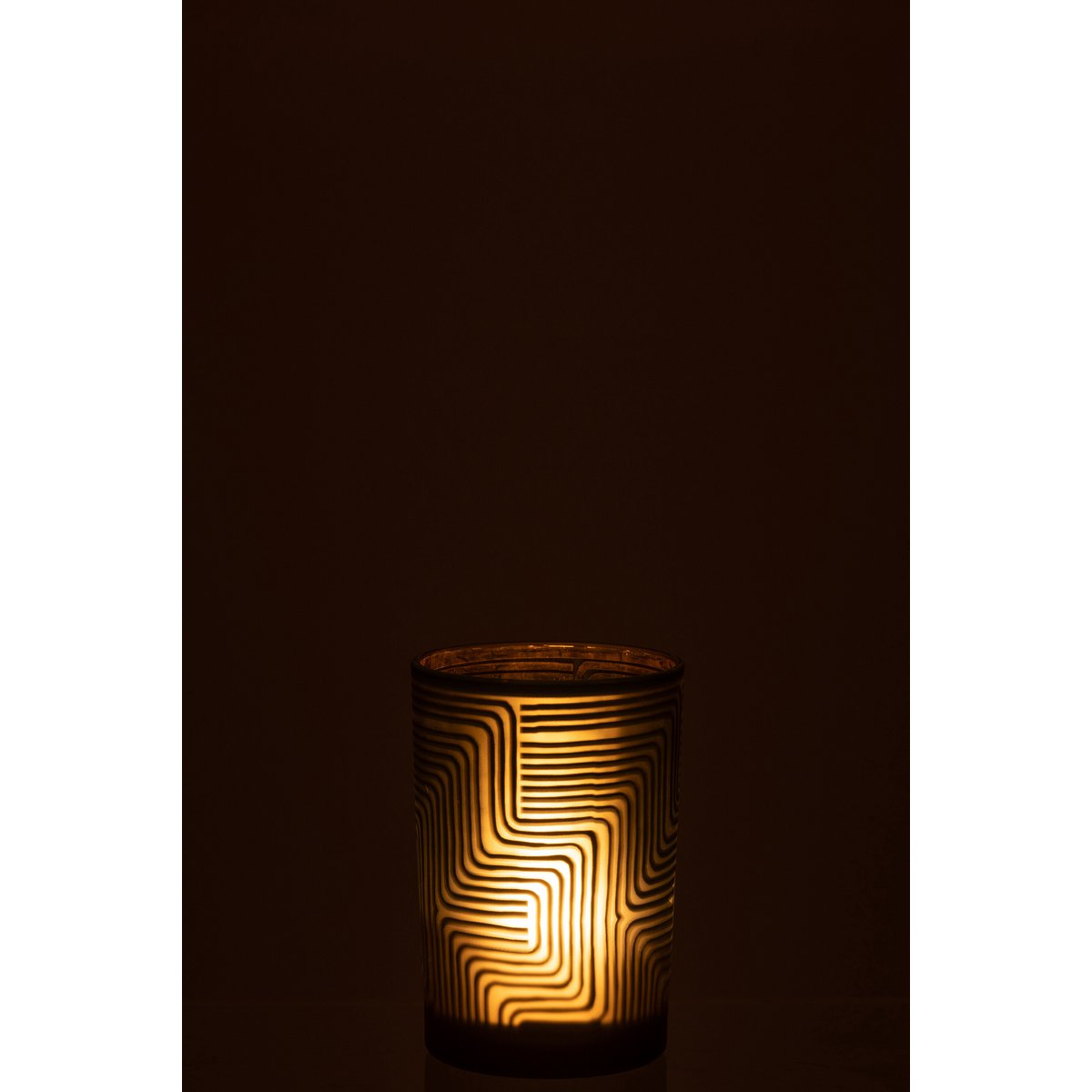 Détail de la lanterne J-Line Zigzag, texture du verre