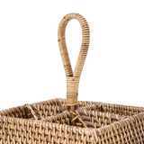 Le Caddy à Couverts en Rotin N°4 - Marron Naturel
