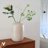 Vase Artic ivoire mat en verre
