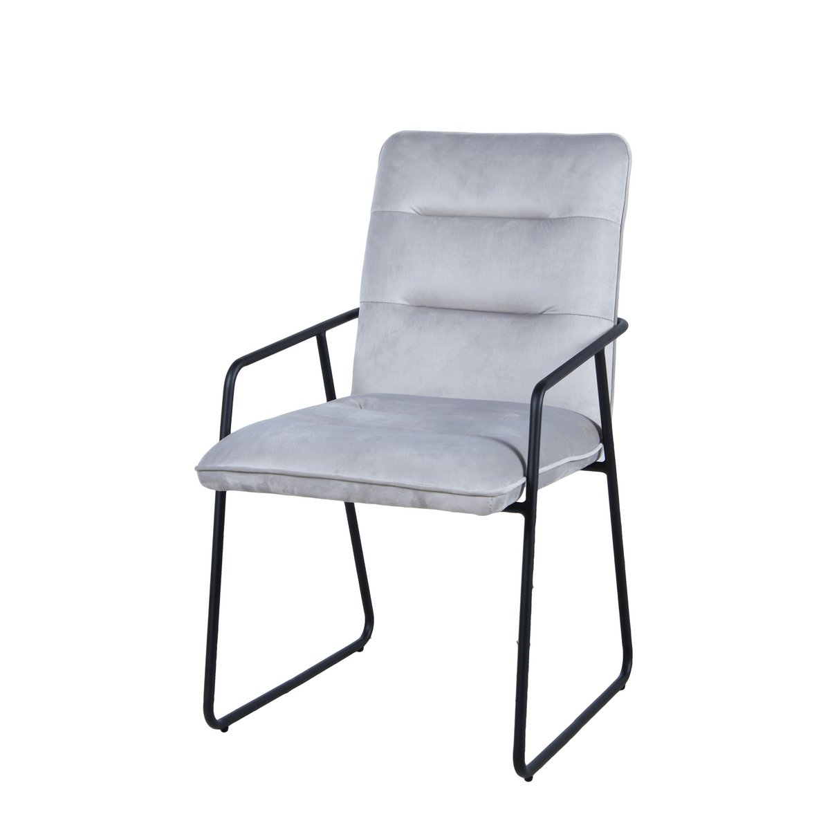 Détail du revêtement en velours noir du fauteuil Moebilia
