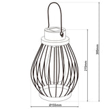 Lumière solaire décorative à LED 21,5 cm de haut, pour l'extérieur, en métal, en verre et en plastique, argent, avec fermement intégré