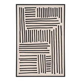 Tableau Lipari sur toile, vue de face montrant les détails noirs et blancs