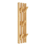 Porte-manteau en bambou naturel avec détails en bois