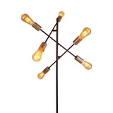 Lampe debout "modo" en noir en noir, versions en or, prise E27, lampadaire pour salon, salle à manger, cuisine, couloir, couloir ou bureau, 150 x 49 cm
