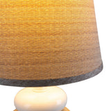 Lampe de table en céramique "Stoney", lampe de table en céramique en marron, avec douille E14, lampe de table pour salle à manger, salon, couloir ou bureau, ou comme lampe de chevet, 31 cm de haut