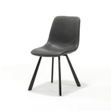 Chaise bari noir tissu vintage noir