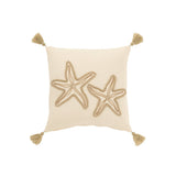 Détail du coussin Étoile de mer J-Line, texture coton douce