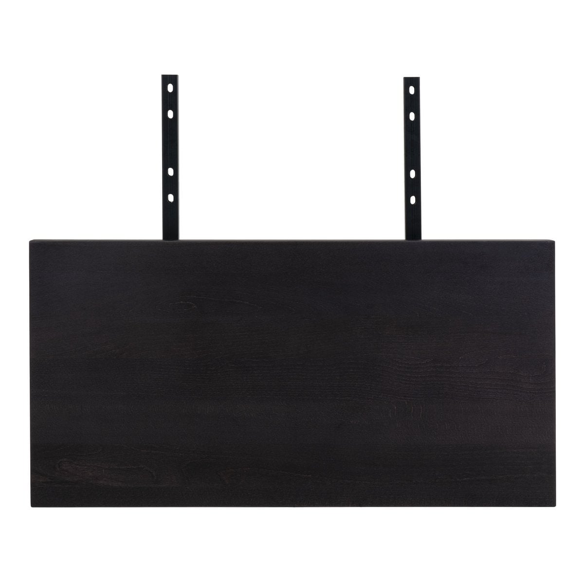 Plaques d'extension en chêne noir et acier pour table, vue de dessus