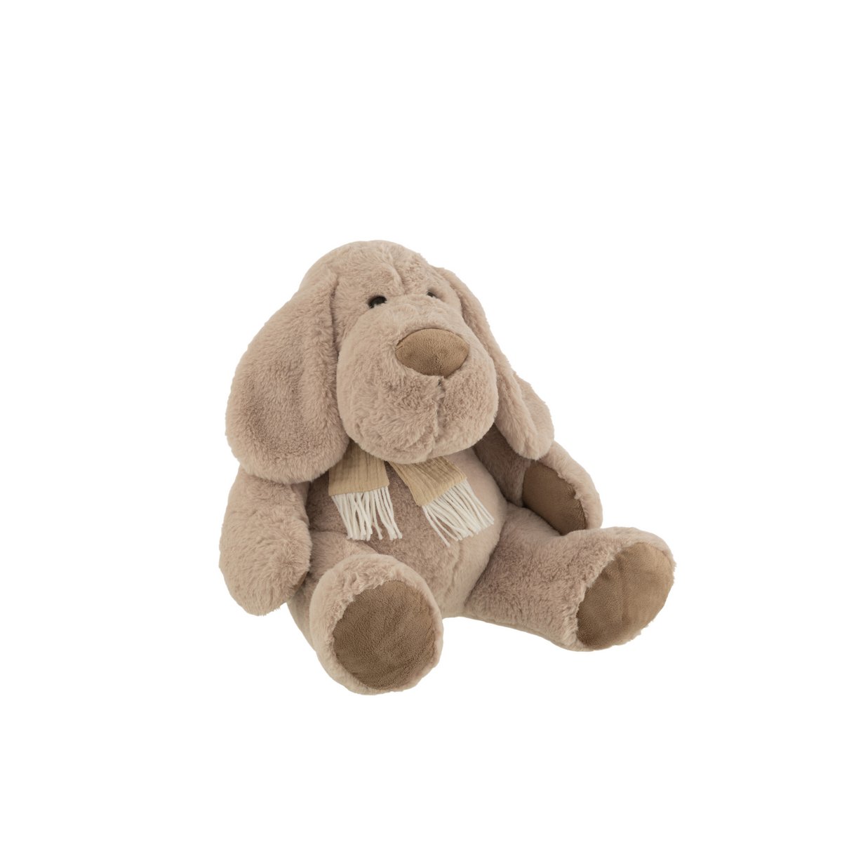 Chien Écharpe Assis Beige Extra Large - vue latérale mettant en valeur le tissu
