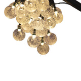 Chaîne légère extérieure avec des boules décoratives en verre, 868 cm de long, blanc chaud,