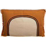 Coussin bicolore Laly Cuivre 40 x 65 avec motifs élégants en marron et beige