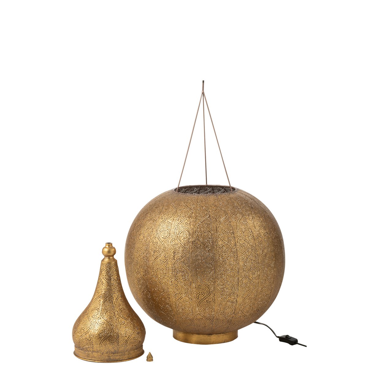 Lampe J-Line Aladin sur pied dans une chambre chic
