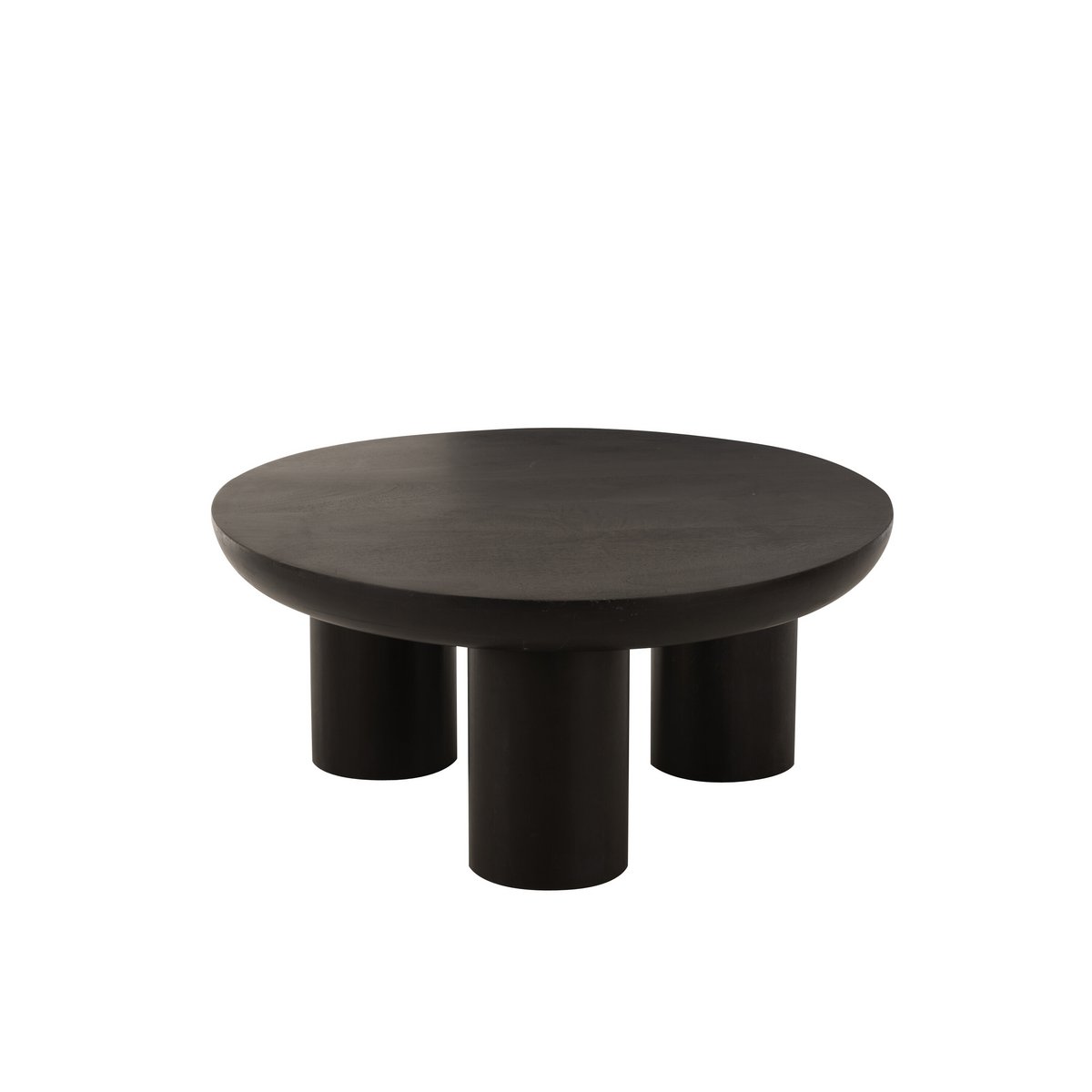 Table basse J-Line Trio en bois noir - vue de face