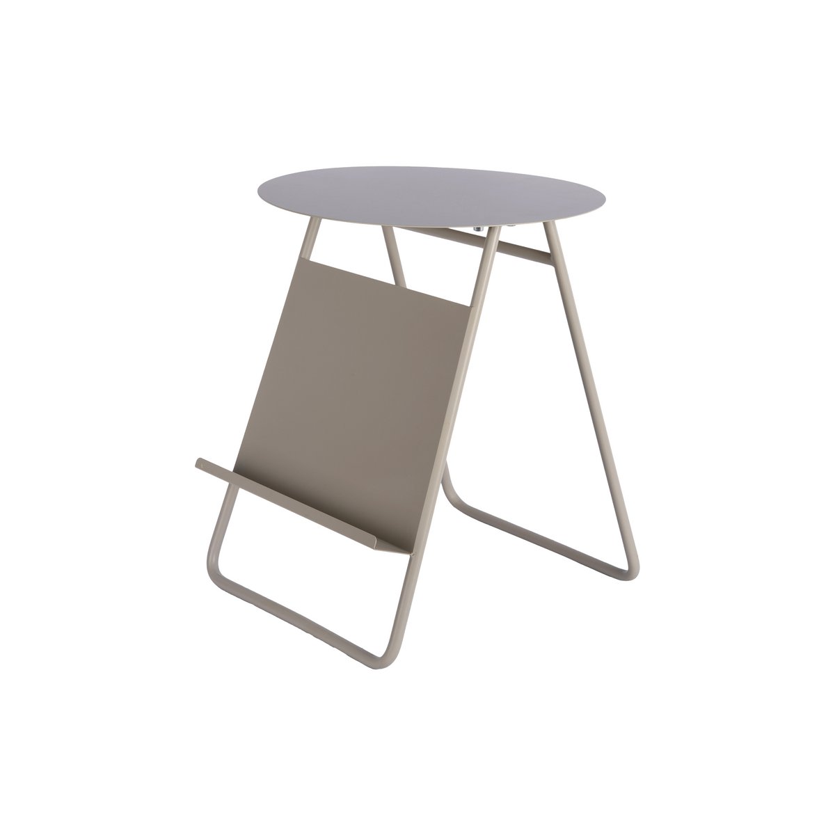 Table d'appoint Esencia de Leitmotiv, design épuré et porte-revues intégré.