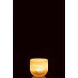 Bougeoir J-Line sur une table, ambiance chaleureuse