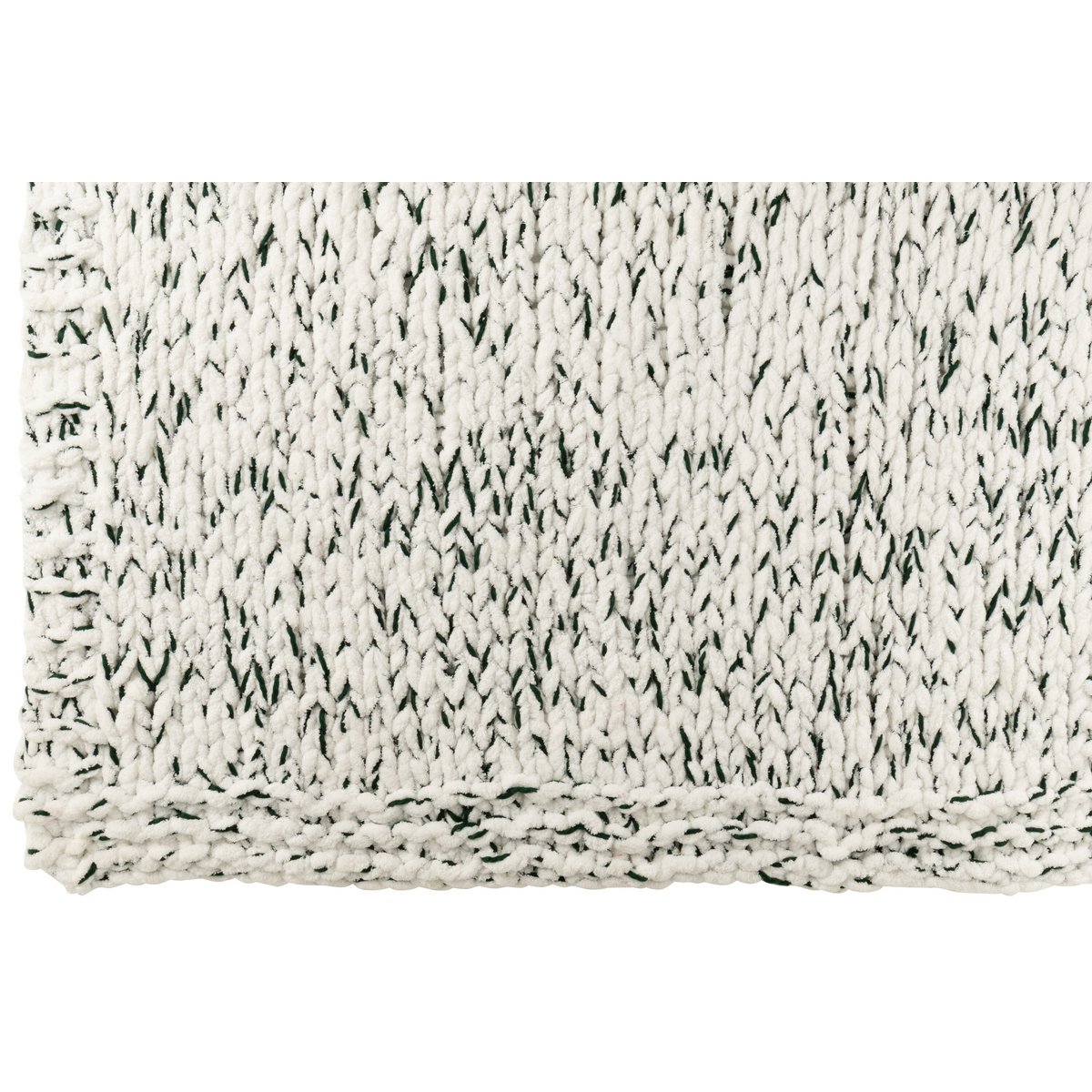 Couverture polaire J-Line blanche et verte, vue d'ensemble élégante
