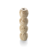 Bougeoir Conique Totem en Travertin - Beige - L