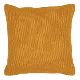 Coussin Santos en coton recyclé, vue de face avec couleur ocre