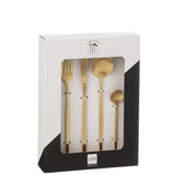 Couverts J-Line en acier inoxydable doré, élégance moderne