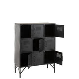 Armoire J-Line - 9 portes - métal - noir