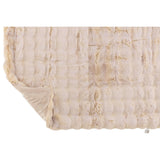 Plaid J-Line Wave - polyester - crème - 180 x 130 cm