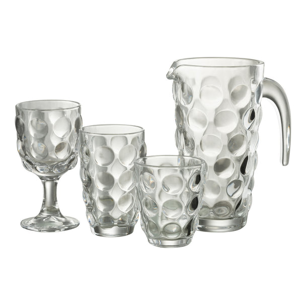 Carafe J-Line Bubble en verre transparent vue de face